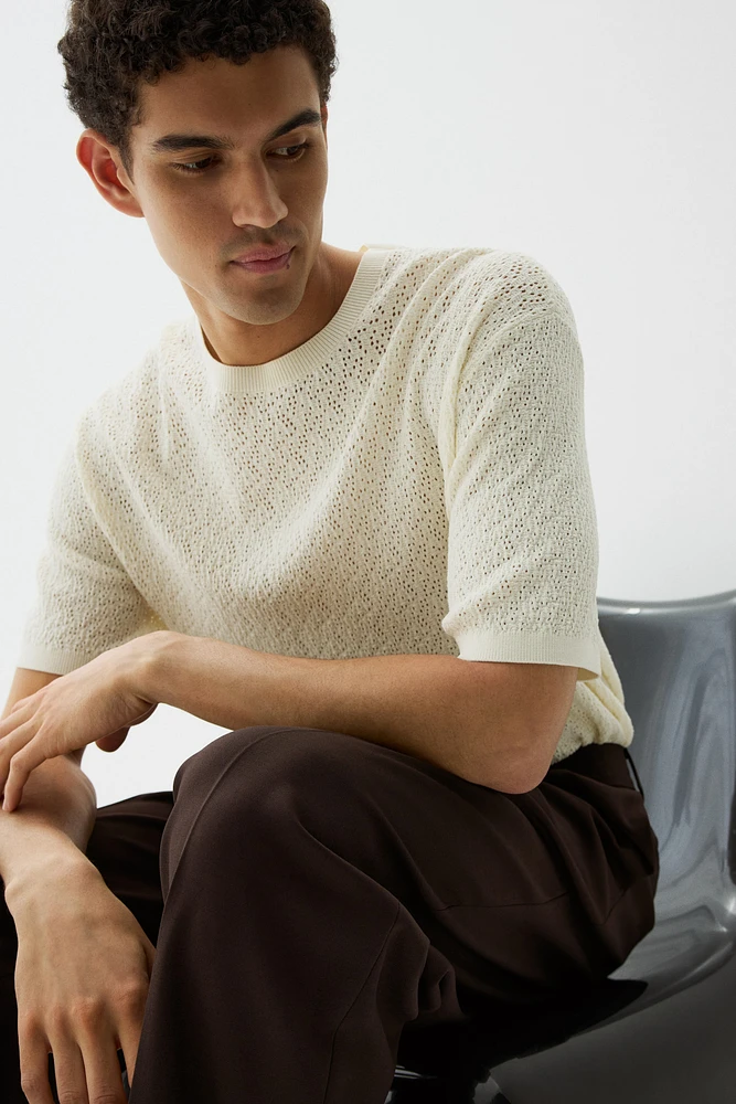 T-shirt coupe classique en tricot texturé