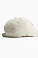 Embroidered-motif Twill Cap