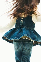 Denim Peplum Top