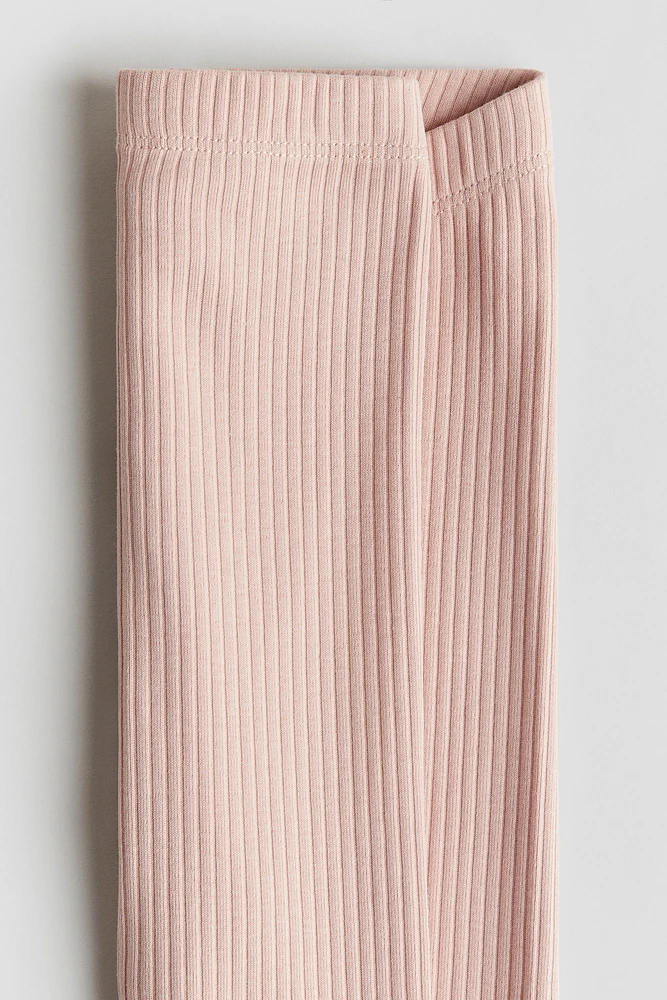 Ribbed Cotton Leggings