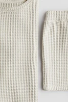 2-Piece Waffled Jersey Set