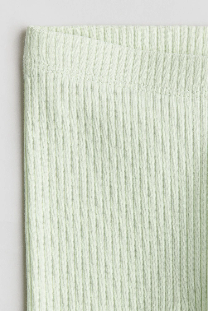 Ribbed Cotton Leggings