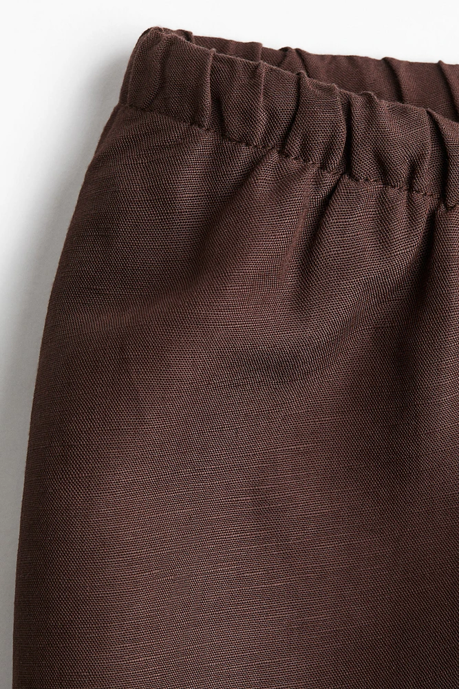 MAMA Before & After Linen-Blend Shorts