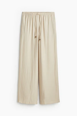 Pantalon large avec taille élastique