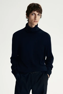 Cotton-Blend Mock-Turtleneck Sweater