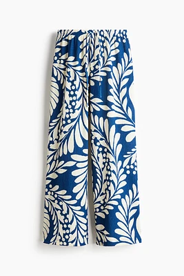 Wide-cut Pull-on Pants