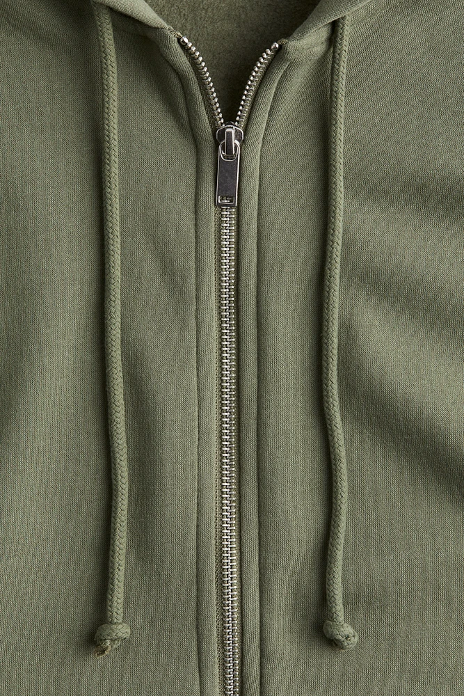 Veste Grande Taille à glissière avec capuchon