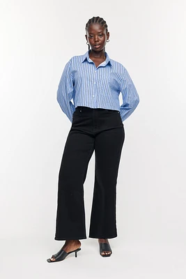 Curvy Fit Wide Twill Pants