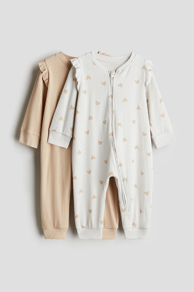 Lot de 2 pyjamas à motif en coton