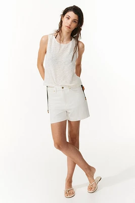 Short taille haute en denim
