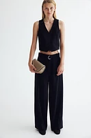 Wide-Leg Belted Pants