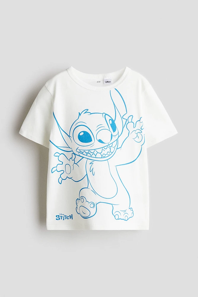 T-shirt en coton avec motif imprimé
