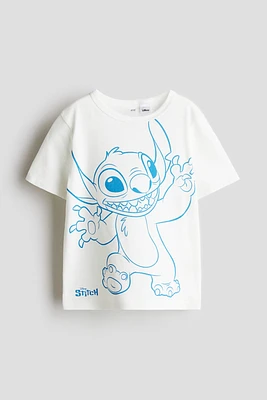 T-shirt en coton avec motif imprimé