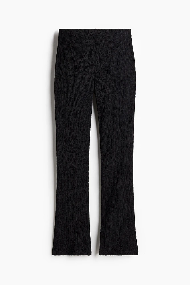 Flared Textured Pants