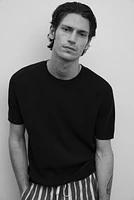 Regular Fit Rib-Knit T-shirt