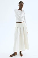Long Pleated Skirt