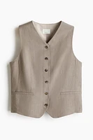 Linen-Blend Suit Vest