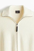 Regular Fit Rib-Knit Cardigan