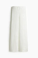 Pointelle-Knit Drawstring Pants