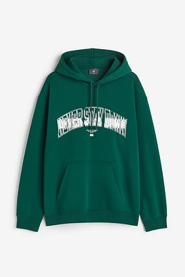 Loose Fit Printed Hoodie