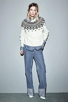 Jacquard-Knit Sweater