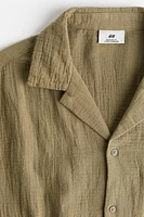 Regular Fit Muslin Resort Shirt