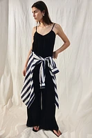 Tie-belt Jersey Jumpsuit