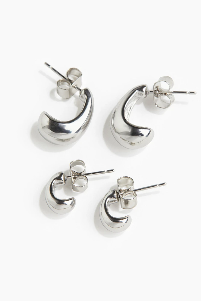 2 pairs Stainless Steel Earrings