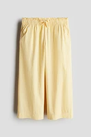 Wide-Leg Cotton Pants