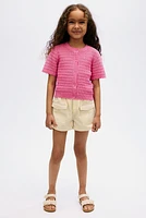 Pointelle-Knit Cardigan