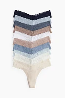 Lot de 10 culottes Thong en dentelle