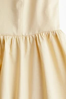 Cotton Dress with Flared Skirt