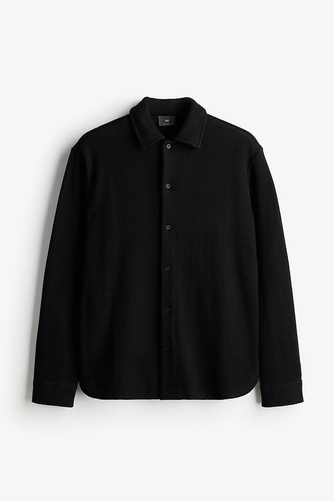 Regular Fit Hole-knit Shirt