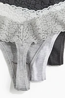 10-pack Lace Thong Briefs