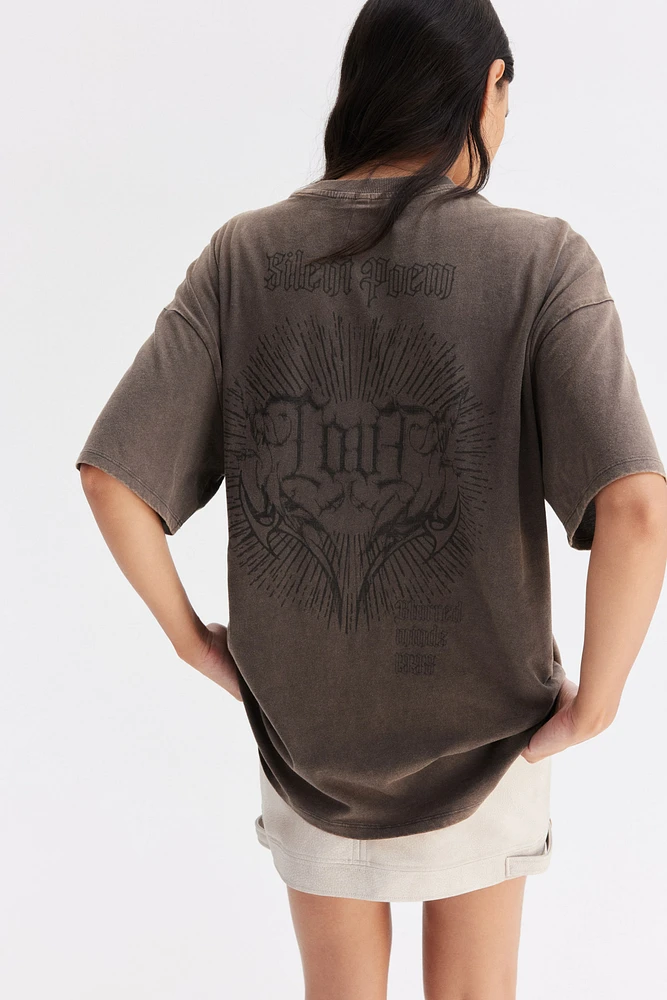 Oversized Motif-detail T-shirt