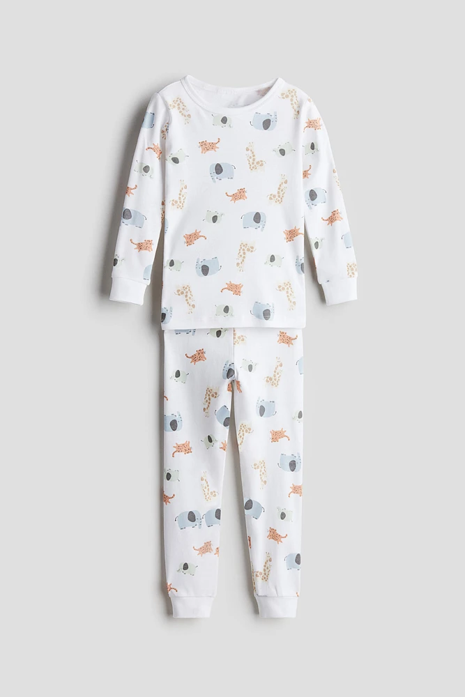 Snug Fit printed cotton pyjamas