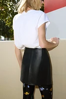 Leather Wrap Skirt