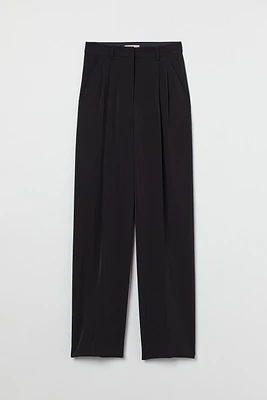 Wide-leg Creased Pants