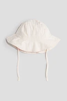 Chapeau de soleil en mousseline coton