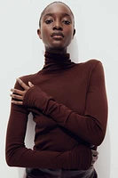 Pima Cotton Turtleneck Top