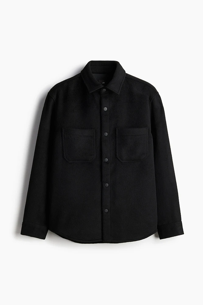 Regular Fit Felted Overshirt