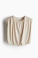 Draped cropped top