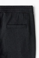 Slim-Fit Textured Pants