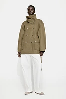 Tie-Belt Twill Jacket