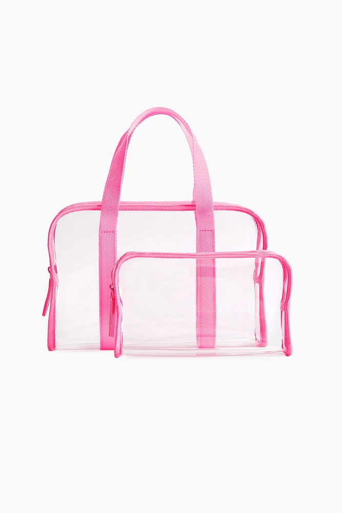 2-pack Transparent Toiletry Bags