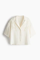 Eyelet Embroidered Beach Shirt