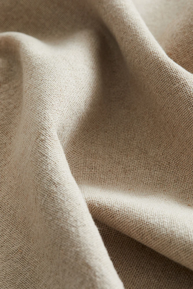 Housse de coussin en lin mélangé