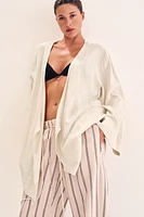 Robe de chambre en lin mélangé