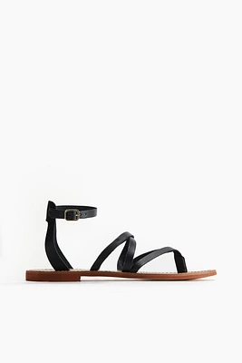 Sandales à brides en cuir