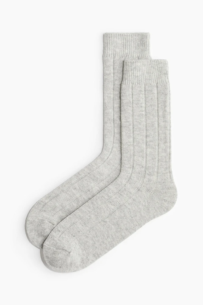 Rib-Knit Socks